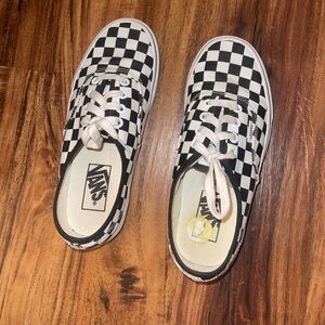 Women’s Size 5 Checkered Vans. Like New.